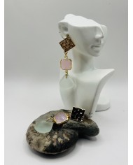 PENDIENTES ARTESANOS DE CRISTAL MARINO