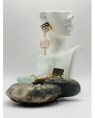 PENDIENTES ARTESANOS DE CRISTAL MARINO
