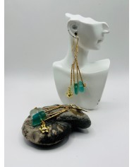 PENDIENTES ARTESANOS DE CRISTAL MARINO