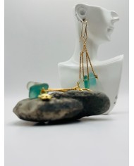 PENDIENTES ARTESANOS DE CRISTAL MARINO