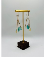 PENDIENTES ARTESANOS DE CRISTAL MARINO
