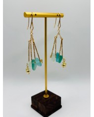 PENDIENTES ARTESANOS DE CRISTAL MARINO