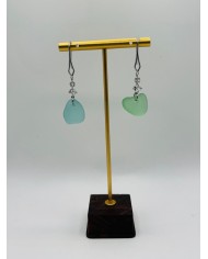 PENDIENTES ARTESANOS DE CRISTAL MARINO
