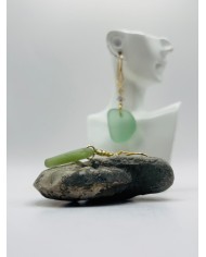 PENDIENTES ARTESANOS DE CRISTAL MARINO