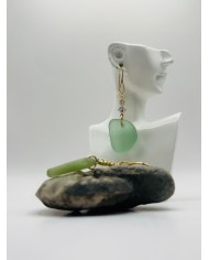 PENDIENTES ARTESANOS DE CRISTAL MARINO