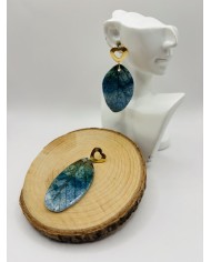 PENDIENTES ARTESANOS DE HOJA NATURAL ESQUELETIZADA