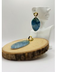 PENDIENTES ARTESANOS DE HOJA NATURAL ESQUELETIZADA