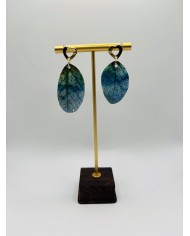 PENDIENTES ARTESANOS DE HOJA NATURAL ESQUELETIZADA