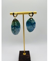 PENDIENTES ARTESANOS DE HOJA NATURAL ESQUELETIZADA