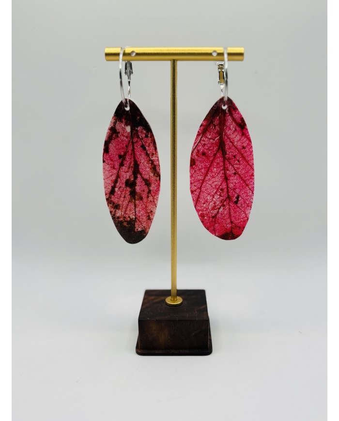 PENDIENTES ARTESANOS DE HOJA NATURAL