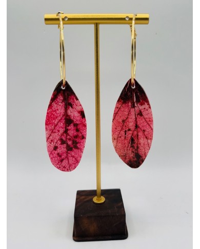 PENDIENTES ARTESANOS DE HOJA NATURAL