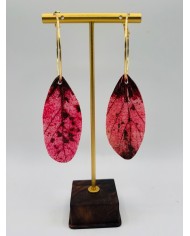 PENDIENTES ARTESANOS DE HOJA NATURAL