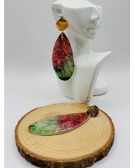 PENDIENTES ARTESANOS DE HOJA NATURAL