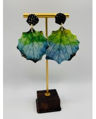 PENDIENTES ARTESANOS DE HOJA NATURAL ESQUELETIZADA