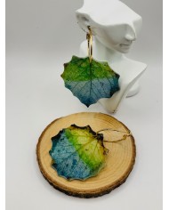 PENDIENTES ARTESANOS DE HOJA NATURAL ESQUELETIZADA