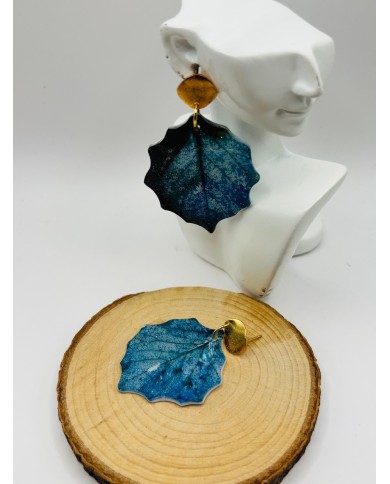 PENDIENTES ARTESANOS DE HOJA NATURAL