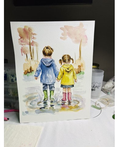 ILUSTRACIÓN PINTADA CON ACUARELA Y ALMA