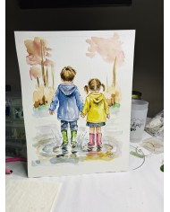 ILUSTRACIÓN PINTADA CON ACUARELA Y ALMA