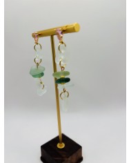 PENDIENTES ARTESANOS DE CRISTAL MARINO