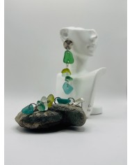 PENDIENTES ARTESANOS DE CRISTAL MARINO