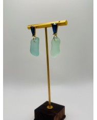 PENDIENTES ARTESANOS DE CRISTAL MARINO
