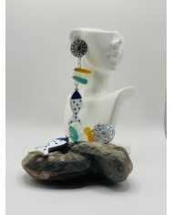 PENDIENTES ARTESANOS DE CRISTAL  MARINO