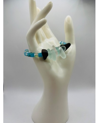 PULSERA DE CRISTAL MARINO ARTESANA