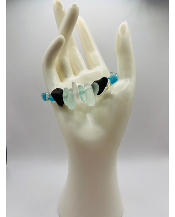 PULSERA DE CRISTAL MARINO ARTESANA