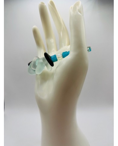 PULSERA DE CRISTAL MARINO ARTESANA