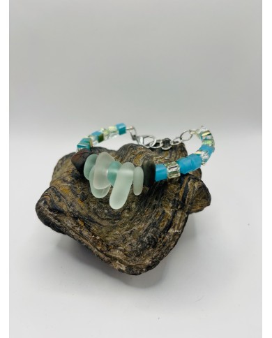 PULSERA DE CRISTAL MARINO ARTESANA
