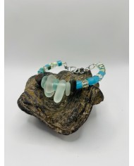 PULSERA DE CRISTAL MARINO ARTESANA