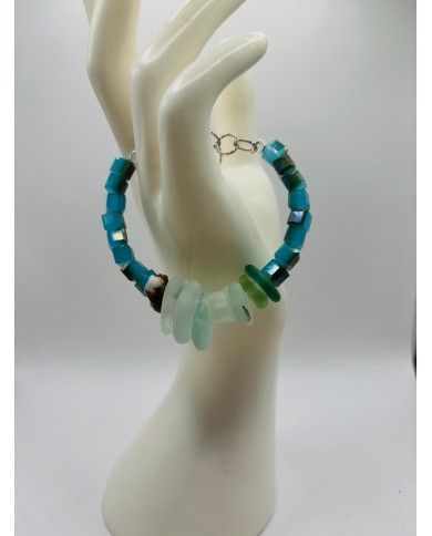PULSERA ARTESANA DE CRISTAK MARINO