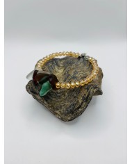 PULSERA ARTESANA DE CRISTAL MARINO