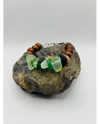 PULSERA ARTESANA DE CRISTAL MARINO