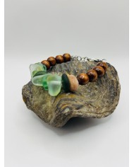 PULSERA ARTESANA DE CRISTAL MARINO