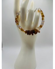 PULSERA ARTESANA DE CRISTAL MARINO