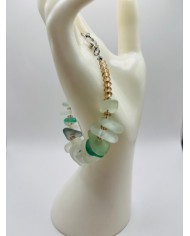 PULSERA ARTESANA DE CRISTAL MARINO
