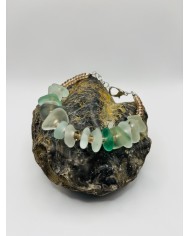 PULSERA ARTESANA DE CRISTAL MARINO