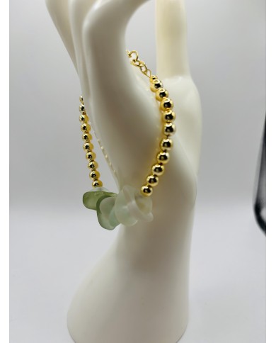 PULSERA ARTESANA DE CRISTAL MARINO