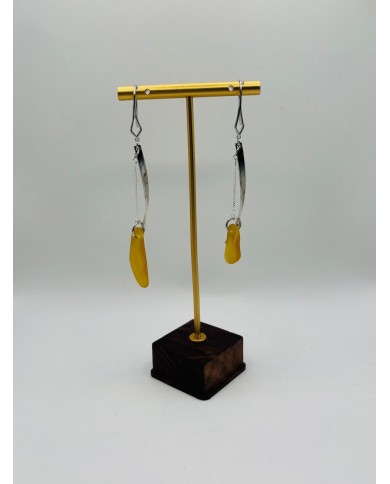 PENDIENTES ARTESANOS DE CRISTAL MARINO