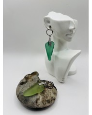 PENDIENTES ARTESANOS DE CRISTAL MARINO