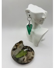 PENDIENTES ARTESANOS DE CRISTAL MARINO