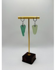 PENDIENTES ARTESANOS DE CRISTAL MARINO