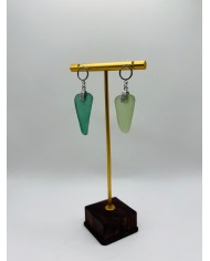 PENDIENTES ARTESANOS DE CRISTAL MARINO