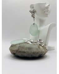 PENDIENTES ARTESANOS DE CRISTAL MARINO