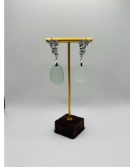 PENDIENTES ARTESANOS DE CRISTAL MARINO