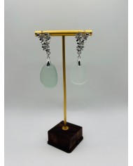 PENDIENTES ARTESANOS DE CRISTAL MARINO