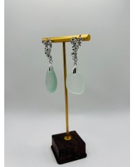PENDIENTES ARTESANOS DE CRISTAL MARINO