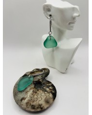 PENDIENTES ARTESANOS DE CRISTAL MARINO