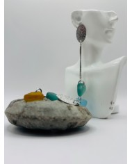 PENDIENTES ARTESANOS DE CRISTAL MARINO
